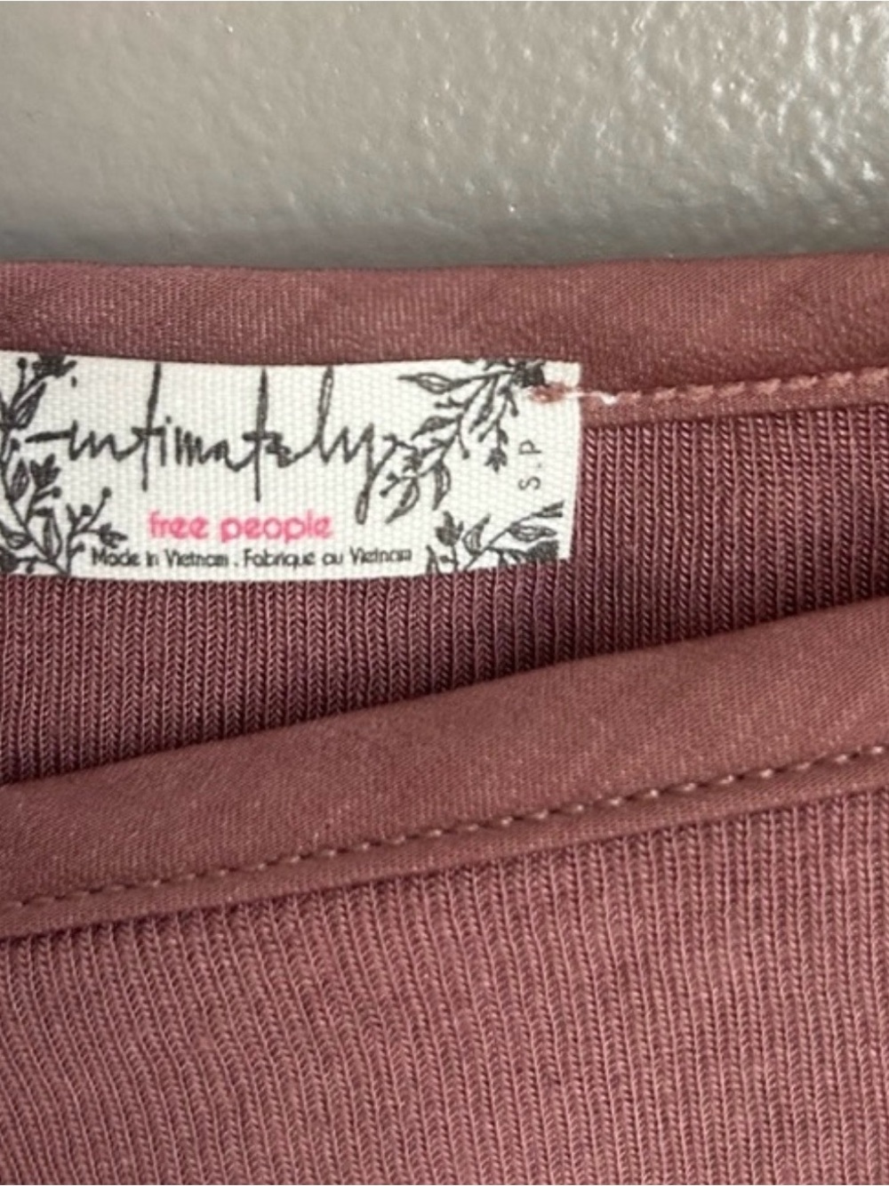 Free People Intimately Mauve Ruched Boatneck Muscle Tank Size S - Picture 2 of 10